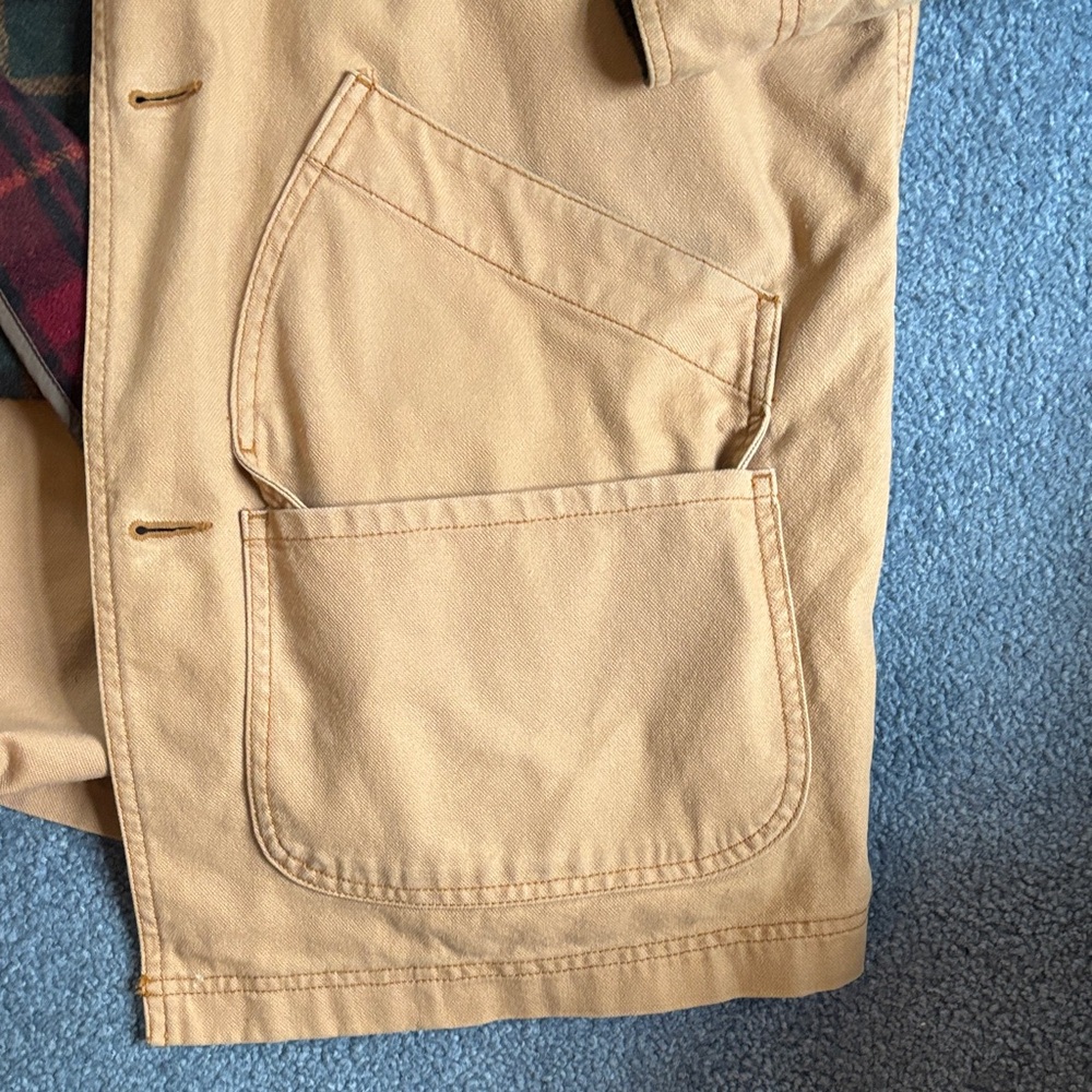 L.L. Bean Men's Field Jacket Large with Dark Green corduroy Collar - Picture 7 of 9